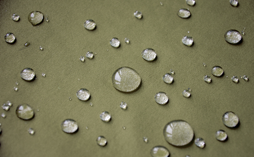 Close up of water droplets.