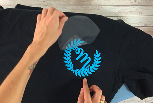 Use dark colored transfers for black tees or other dark-colored shirts. 