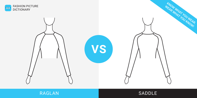 Raglan sleeves versus saddle sleeves. 