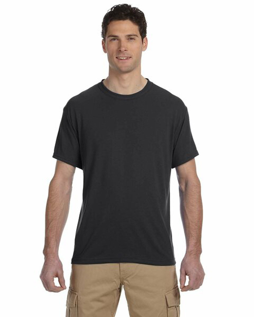 Black jerzees 21M 100% polyester shirt on shirtspace.com